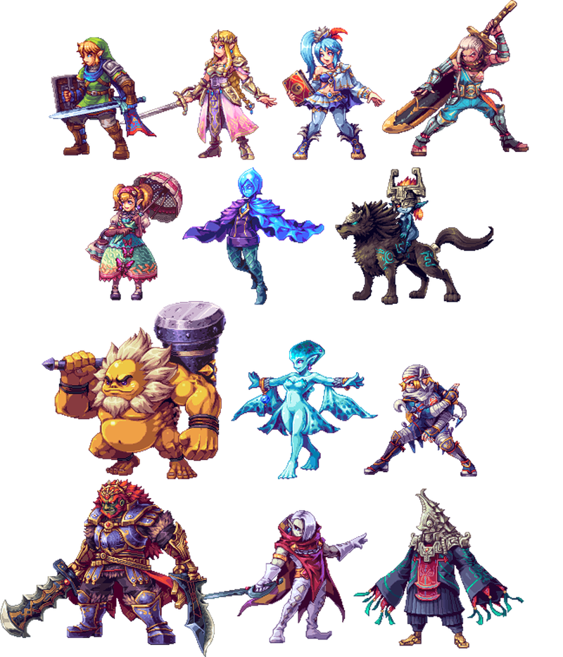Illustration for article titled Hyrule Warriors Characters Are Awesome In 2D